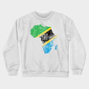 Flag of Tanzania inside Africa Crewneck Sweatshirt